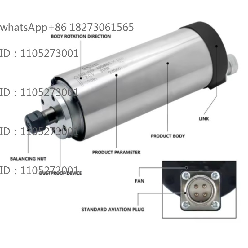 24000RPM Round Water‑Cooled Sp - огляд і ціна Cnc Spindle Motor