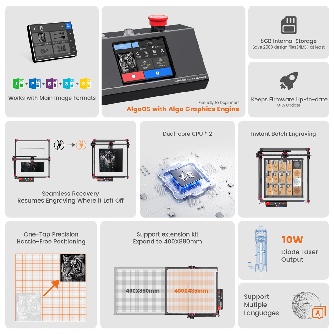 AlgoLaser DIY KIT MK2 10W Lase - огляд і ціна Industrial Laser Engraver