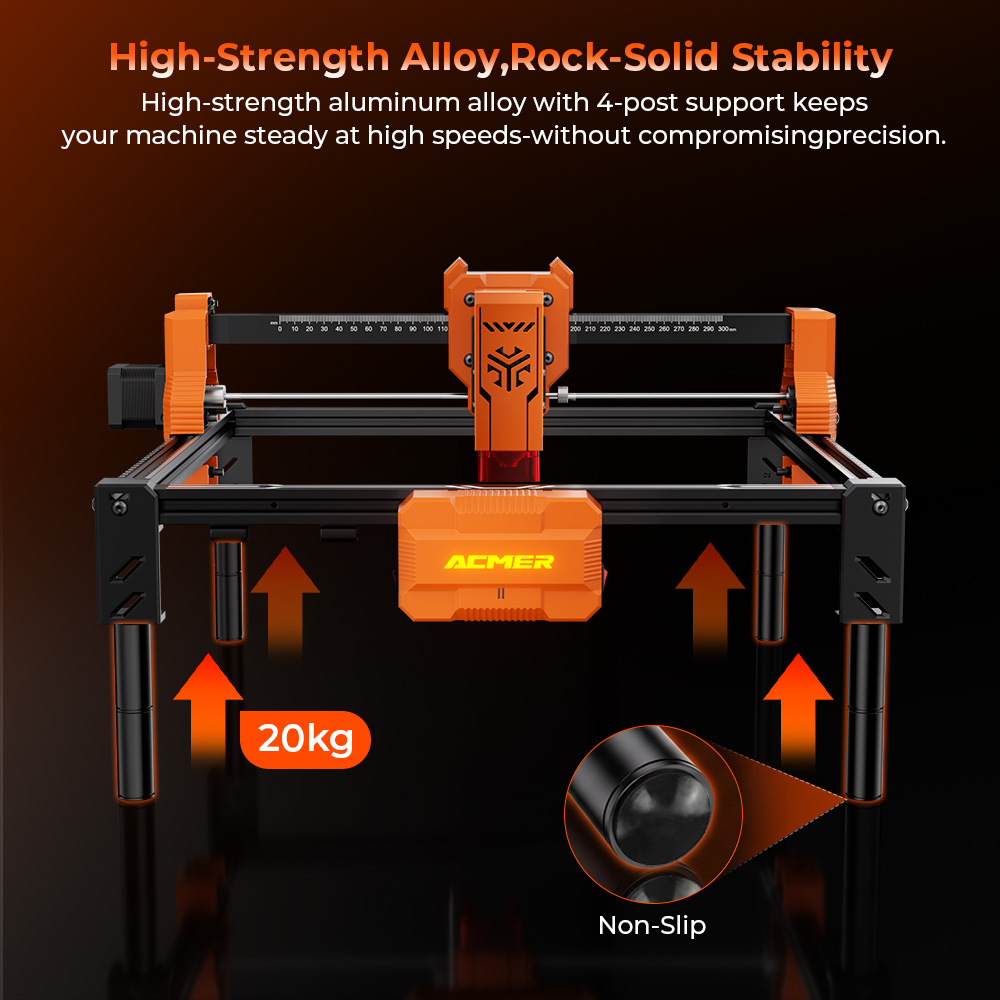 ACMER Heighten Column Laser En - огляд і ціна Honeycomb Laser Bed