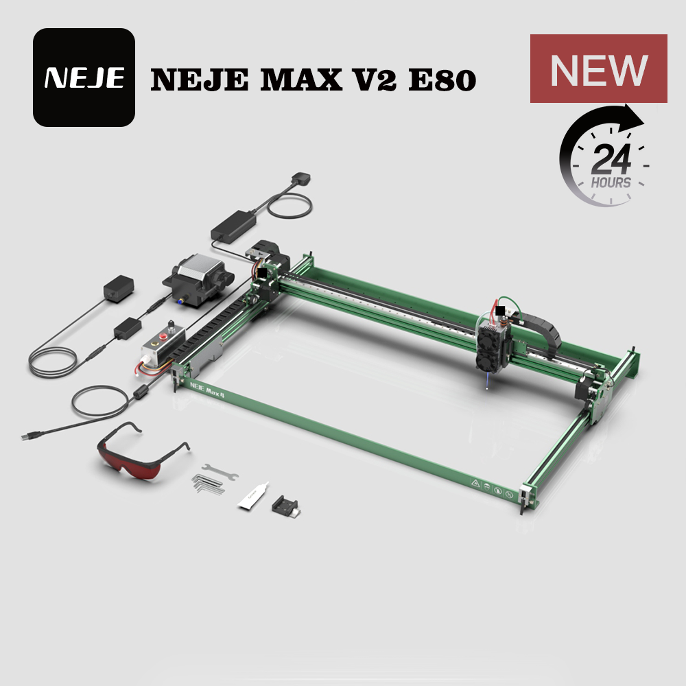 NEJE MAX V2 E80 80W 455nm Lase - огляд і ціна Industrial Laser Engraver