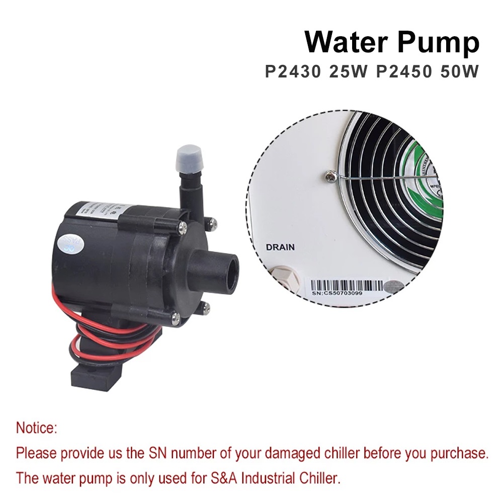 TEYU S&A Water Pump 25W 50W P2 - огляд і ціна Laser Industrial Chiller